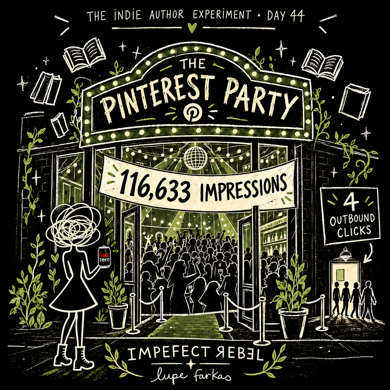 Indie Author Experiment Day 44: Pinterest Threw a Party!